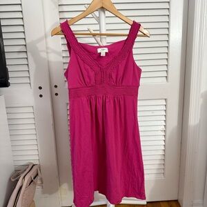 Anyn Taylor LOFT Fuchsia Sleeveless Midi Dress
